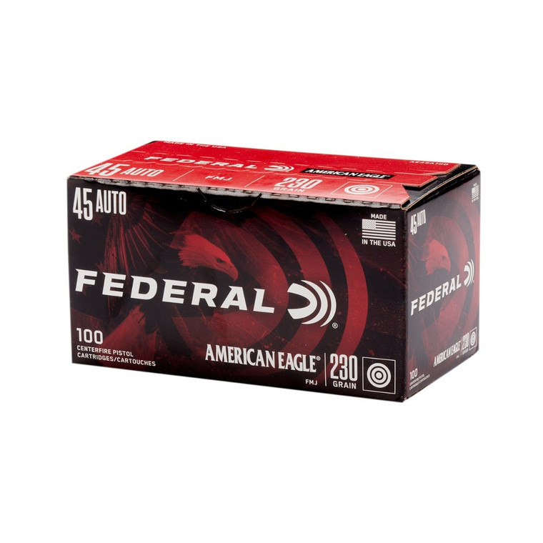 .45 ACP | FEDERAL AE45A100, 230GR, FMJ, 100/BOX