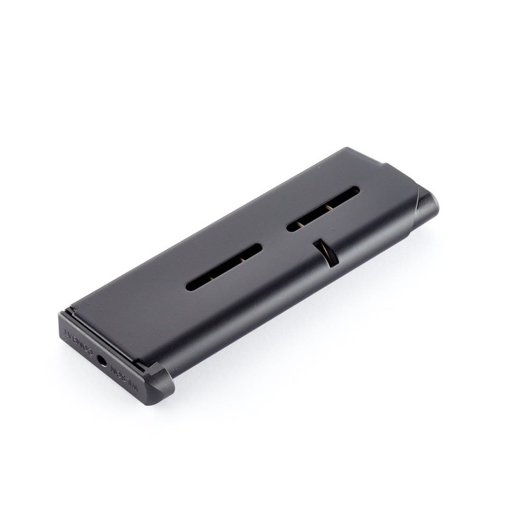 MAGAZINE, 1911, .45 ACP, COMPACT, 7 ROUND, LO-PROFILE STEEL BASE PAD, BLACK FLUOROPOLYMER FINISH
