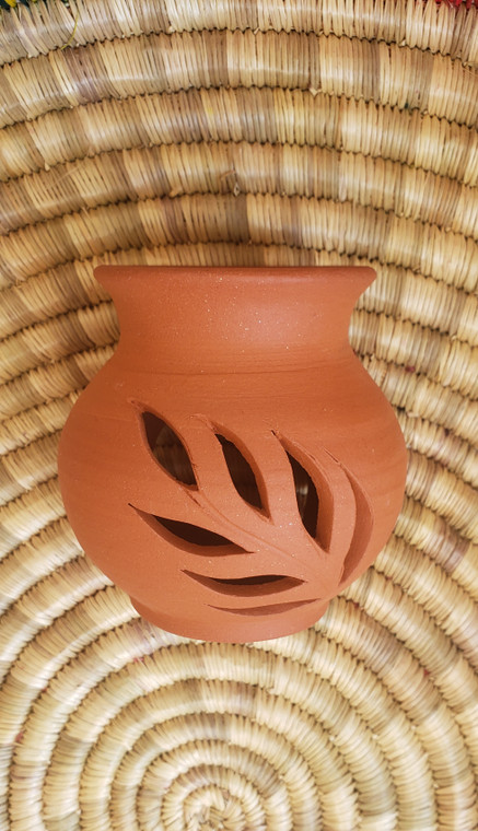 Terra Cotta Leaf Tea Light & Diffuser