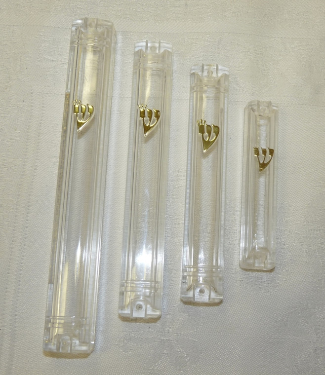 Mezuzah Clear Plastic 7cm,10cm,12cm