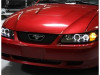 SPYDER Spyder Ford Mustang 99-04 Projector Headlights LED Halo Black High H1 Low H1 PRO-YD-FM99-1PC-AM-BK - 5010445