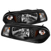 SPYDER Spyder Ford Mustang 87-93 1PC LED Replaceable LEDsCrystal Headlights Black HD-YD-FM87-1PC-LED-BK - 5012531