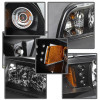 SPYDER Spyder Ford Mustang 87-93 1PC LED Replaceable LEDsCrystal Headlights Black HD-YD-FM87-1PC-LED-BK - 5012531