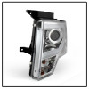 SPYDER Spyder Ford F150 09-14 Projector Headlights Halogen Model- Light Bar DRL Chrm PRO-YD-FF15009-LBDRL-C - 5077585