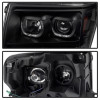 SPYDER Xtune Ford F150 09-14 Projector Headlights Halogen Model Only LED Halo Black PRO-JH-FF15009-CFB-BK - 9032226