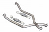 Pypes Performance Exhaust Exhaust X-Pipe Kit Intermediate Pipe 96-98 Mustang 2.5 in w/Cats Hardware Incl Natural 304 Stainless Steel Pypes Exhaust