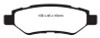 EBC EBC 08-13 Cadillac CTS 3.0 Redstuff Rear Brake Pads - DP31829C