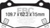 EBC EBC 14 Chevrolet Corvette Stingray C7 6.2 Bluestuff Rear Brake Pads - DP53023NDX