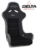 PRP Seats PRP Delta Composite Seat- Black/Grey PRP Silver Outline/Delta Silver- Silver Stitching - A37F-203