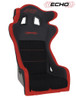 PRP Seats PRP Echo Composite Seat- Black/Red PRP Red Outline/Delta Red- Red Stitching - A38-237