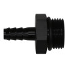 DeatschWerks 10AN ORB Male to 5/16in Male Triple Barb Fitting Incl O-Ring - Anodized Matte Black - 6-02-0516-B