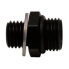 DeatschWerks 6AN ORB Male to M12 X 1.5 Metric Male Incl O-Ring and Washer - Anodized Matte Black - 6-02-0602-B