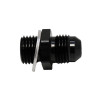 DeatschWerks 6AN Male Flare to M14 X 1.5 Male Metric Adapter Incl Washer - Anodized Matte Black - 6-02-0614-B