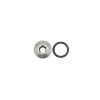 DeatschWerks 6AN ORB Male Plug Low Profile Internal Allen/Hex Incl O-Ring - Anodized Matte Black - 6-02-0717-B
