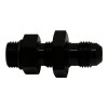 DeatschWerks 6AN O-Ring Male to 6AN Male Flare Bulkhead Include Nut - Anodized Matte Black - 6-02-0726-B