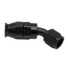 DeatschWerks 6AN Female Swivel 45-Degree Hose End PTFE Incl 1 Olive Insert - Anodized Matte Black - 6-02-0851-B