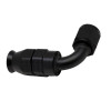 DeatschWerks 6AN Female Swivel 90-Degree Hose End PTFE Incl 1 Olive Insert - Anodized Matte Black - 6-02-0852-B