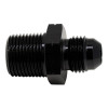 DeatschWerks 6AN Male Flare to 3/8in Male NPT Adapter - Anodized Matte Black - 6-02-0902-B