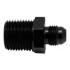DeatschWerks 6AN Male Flare to 1/2in Male NPT Adapter - Anodized Matte Black - 6-02-0903-B