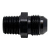 DeatschWerks 8AN Male Flare to 3/8in Male NPT Adapter - Anodized Matte Black - 6-02-0905-B