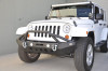  DV8 Offroad 07-18 Jeep Wrangler JK/JL FS-8 Mid Length Steel Front Bumper w/ LED Lights - FBSHTB-08 