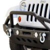  DV8 Offroad 07-18 Jeep Wrangler JK/JL FS-8 Mid Length Steel Front Bumper w/ LED Lights - FBSHTB-08 