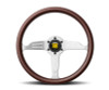 MOMO Momo Grand Prix Steering Wheel 350 mm - Mahogany Wood/Brshd Spokes - GRA35WD0B 