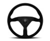MOMO Momo Montecarlo Alcantara Steering Wheel 320 mm - Black/Black Stitch/Black Spokes - MCL32AL1B 