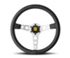 MOMO Momo Prototipo Steering Wheel 350 mm - Black Leather/White Stitch/Brshd Spokes - PRH35BK0S 