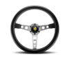 MOMO Momo Prototipo Steering Wheel 350 mm - Black Leather/Wht Stitch/Brshd Spokes - PRO35BK0S 