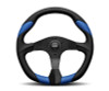 MOMO Momo Quark Steering Wheel 350 mm - Black Poly/Black Spokes - QRK35BK0BU 