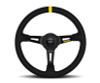 MOMO Momo MOD08 Steering Wheel 350 mm -  Black Suede/Black Spokes/1 Stripe - R1908/35S 