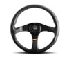 MOMO Momo Tuner Steering Wheel 350 mm - Black Leather/Red Stitch/Black Spokes - TUN35BK0B 