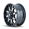  Mayhem 8015 Warrior 17x9 / 8x165.1 BP / -12mm Offset / 130.8mm Hub Black/Machined Face Wheel - 8015-7976B 