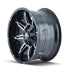  Mayhem 8090 Rampage 17x9 / 5x114.3 BP / -12mm Offset / 87mm Hub Black w/ Milled Spokes Wheel - 8090-7956M 