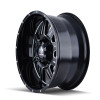  Mayhem 8100 Monstir 17x9 / 8x165.1 BP / -12mm Offset / 130.8mm Hub Black w/ Milled Spokes Wheel - 8100-7976M 