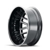  Mayhem 8107D Cogent Dually 22x8.25 / 8x200 BP / -192mm Offset / 142mm Hub Blk w/ Milled Spokes Wheel - 8107D-22877BMR192 