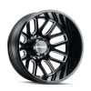  Mayhem 8107D Cogent Dually 22x8.25/8x210 BP/-232mm Offset/154.2mm Hub Black w/ Milled Spokes Wheel - 8107D-22879BMR232 