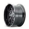  Mayhem 8111 Flywheel 22x10 / 6x135 BP / -19mm Offset / 106mm Hub Black w/ Milled Spokes Wheel - 8111-22137BM 