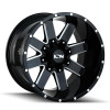 ION Wheels ION Type 141 17x9 / 5x114.3 BP / -12mm Offset / 87mm Hub Gloss Black Milled Wheel - 141-7956M 