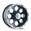 ION Wheels ION Type 174 15x10 / 5x120.65 BP / -38mm Offset / 83.82mm Hub Black/Machined Wheel - 174-5161B 