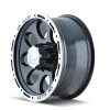 ION Wheels ION Type 174 15x10 / 6x139.7 BP / -38mm Offset / 106mm Hub Black/Machined Wheel - 174-5183B 