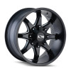 ION Wheels ION Type 181 20x9 / 5x127 BP / 0mm Offset / 87mm Hub Satin Black/Milled Spokes Wheel - 181-2952M 