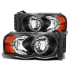 Raxiom 02-05 Dodge RAM 1500 Crystal Headlights- Black Housing (Clear Lens) - R110143 Photo - Primary