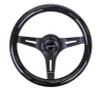 NRG NRG Classic Wood Grain Steering Wheel 310mm Black Sparkle w/Blk 3-Spoke Center - ST-310BSB-BK