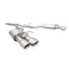 Stainless Works 2024 Mustang GT Catback Quad Tips Redline Sound H-Pipe Performance Connect Exhaust - M24QUADHPCR