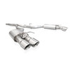 Stainless Works 2024 Mustang GT Catback Quad Tips Legend Sound X-Pipe Factory Connect Exhaust - M24QUADXFCL