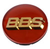 BBS BBS Center Cap - 70mm Red w/ Gold 3D Logo 4-tab - 56.24.126
