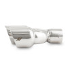 Mishimoto Dual Offset Tips 2.5in Inlet 3in Outlet Slash Cut - Polished - MMEXH-TIP-FSTP User 1