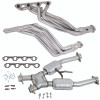 BBK 94-95 Ford Mustang 5.0L 1-5/8 Long Tube Headers w/High Flow Catted X-Pipe (Silver Ceramic) - 15193 Photo - Primary